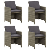 vidaXL Tuinstoelen 4 st poly rotin noir
