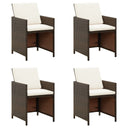 vidaXL Garden Chairs 4 pcs Poly Rattan Black
