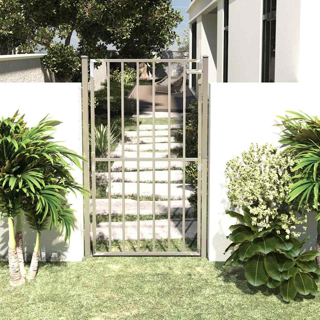 vidaXL Tuinpoort 100x95 cm roestvrij staal