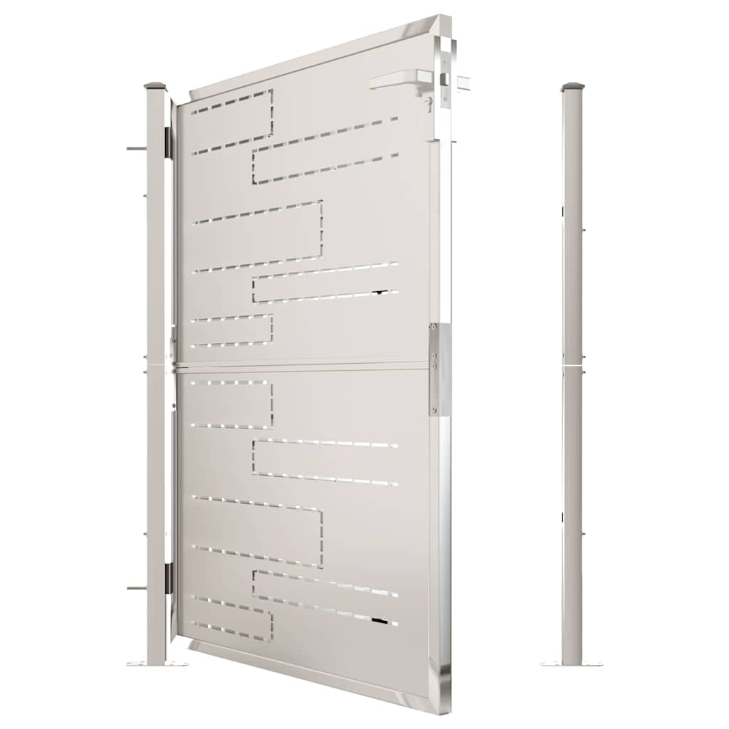 vidaXL Tuinpoort 100x95 cm roestvrij staal
