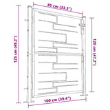 vidaXL Tuinpoort 100x95 cm roestvrij staal