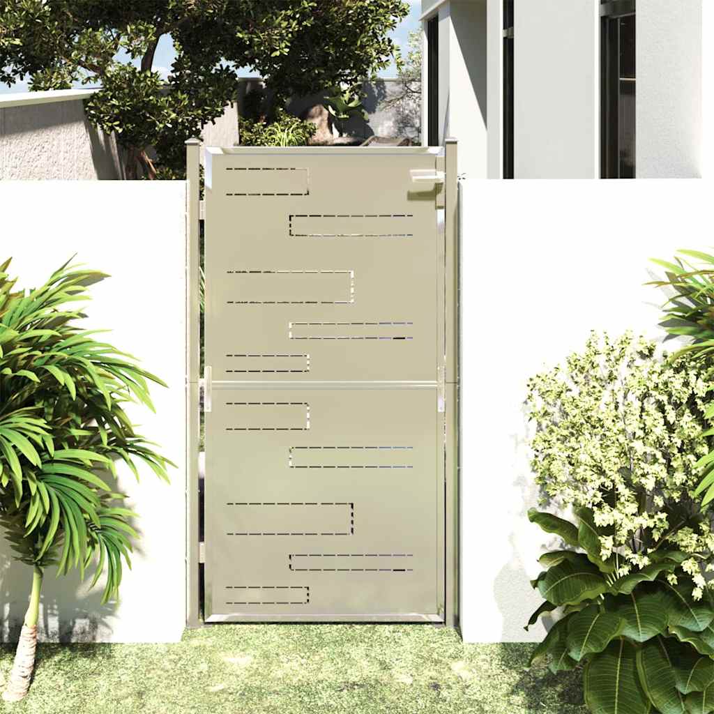 vidaXL Tuinpoort 100x95 cm roestvrij staal