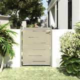 vidaXL Tuinpoort 100x95 cm roestvrij staal