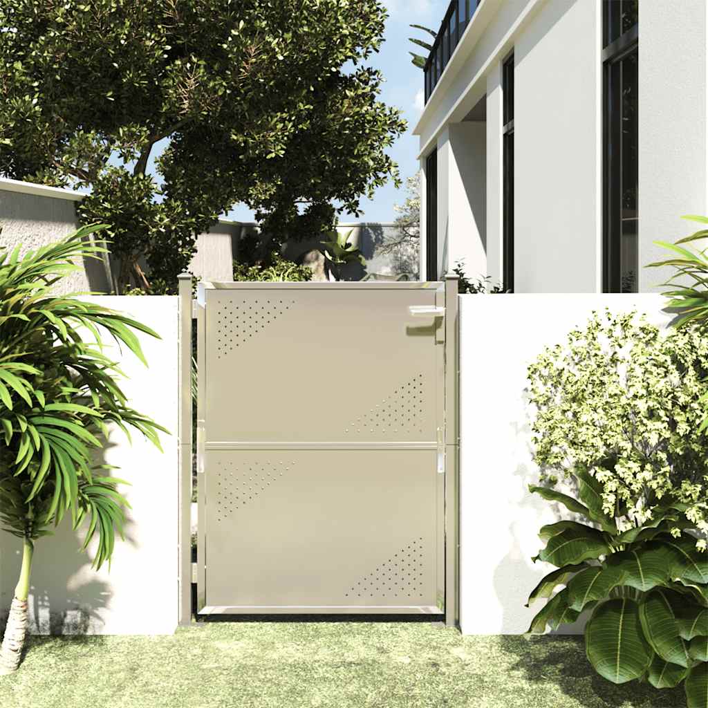vidaXL Tuinpoort 100x95 cm roestvrij staal