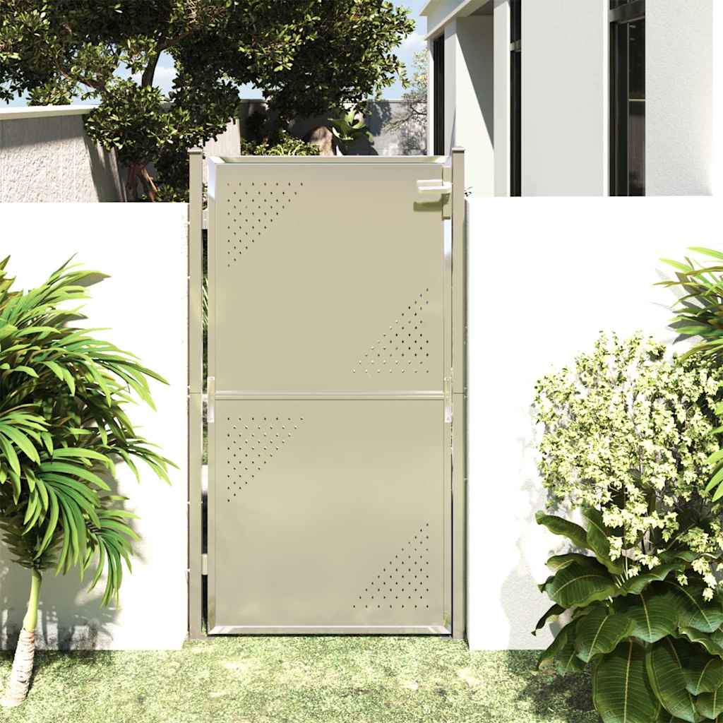 vidaXL Tuinpoort 100x95 cm roestvrij staal