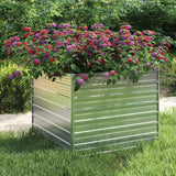 vidaXL Plantenbak verhoogd 160x80x77 cm gegalvaniseerd staal zilver