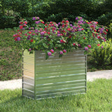 vidaXL Plantenbak verhoogd 160x80x77 cm gegalvaniseerd staal zilver
