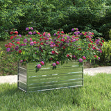 vidaXL Plantenbak verhoogd 160x80x77 cm gegalvaniseerd staal zilver
