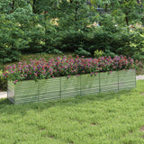 vidaXL Plantenbak verhoogd 160x80x77 cm gegalvaniseerd staal zilver