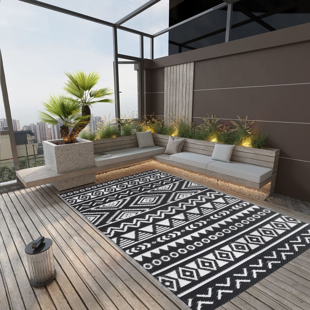 vidaXL Outdoor Rug 80x150 cm PP grey