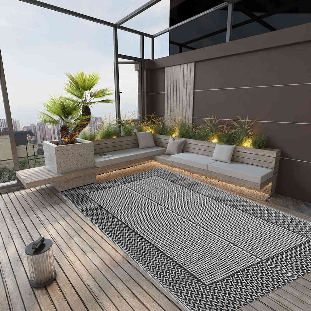 vidaXL Outdoor Rug 80x150 cm PP grey