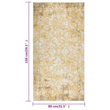 vidaXL Flat-Woven Outdoor Rug 80x150 cm Yellow