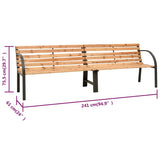 vidaXL Double Garden Bench 241 cm Chinese Firwood