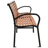 vidaXL Tuinbank dubbel 251 cm staal en HKC zwart
