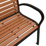 vidaXL Tuinbank dubbel 251 cm staal en HKC zwart