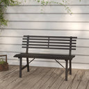 vidaXL Banquette de jardin 110 cm acier noir
