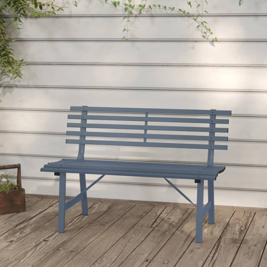 vidaXL Tuinbank 110 cm staal zwart