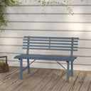 vidaXL Banquette de jardin 110 cm acier noir