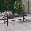 vidaXL Tuinbank 124,5 cm staal en HKC zwart