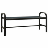 vidaXL Tuinbank 124,5 cm staal en HKC zwart