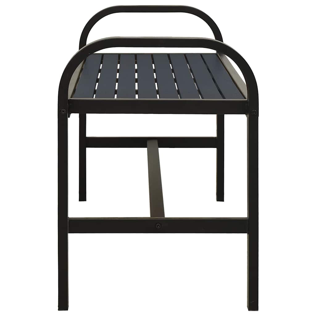 vidaXL Tuinbank 124,5 cm staal en HKC zwart