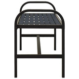 vidaXL Tuinbank 124,5 cm staal en HKC zwart