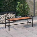 vidaXL Tuinbank 124,5 cm staal en HKC zwart