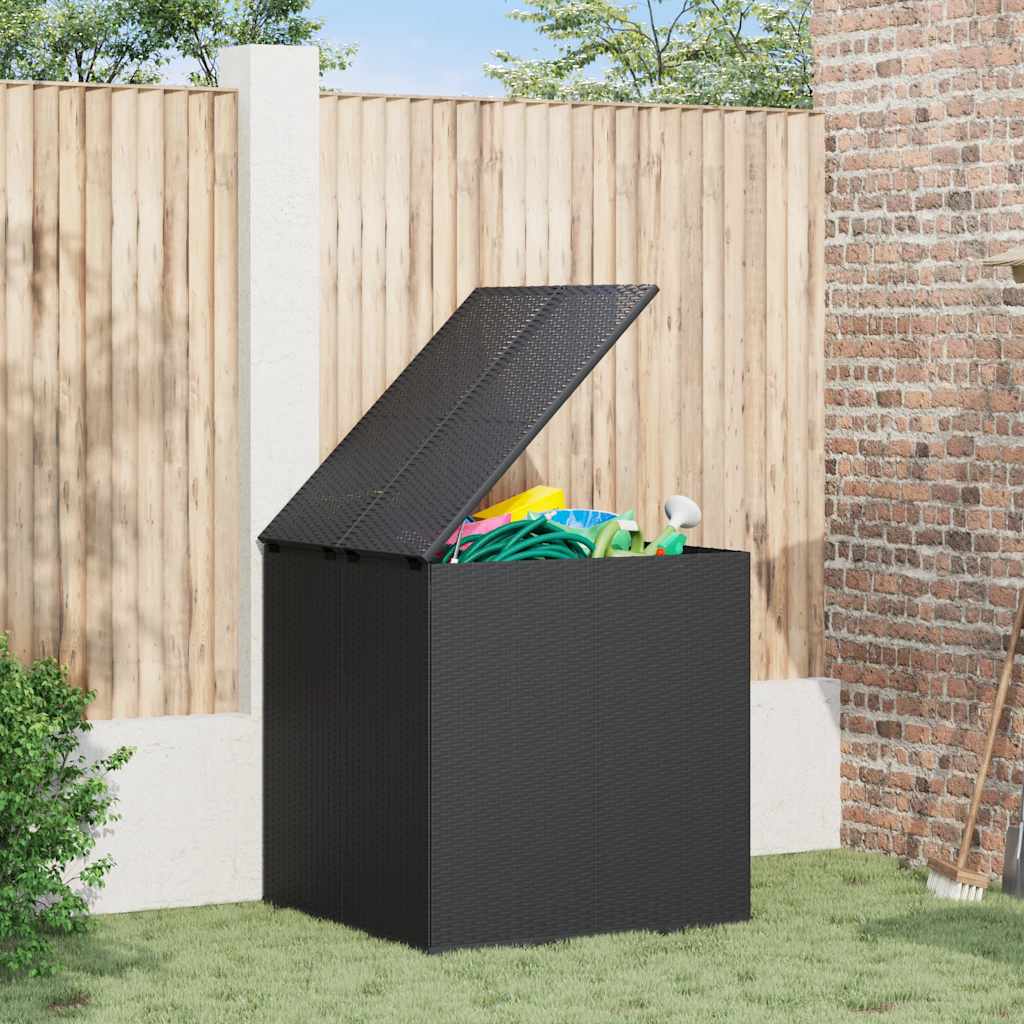 vidaXL Tuinbox 100x49x103,5 cm polyetheen rattan zwart
