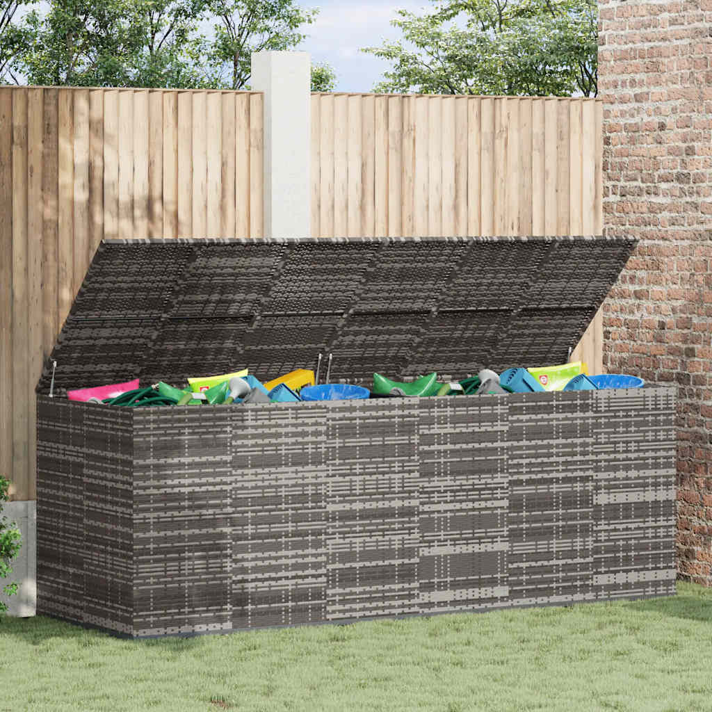 vidaXL Tuinbox 100x49x103,5 cm polyetheen rattan zwart