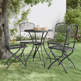 vidaXL Folding Garden Chairs 2 pcs Mesh Anthracite