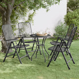 vidaXL Tuinstoelen inklapbaar 2 st metaalgaas antracietkleurig