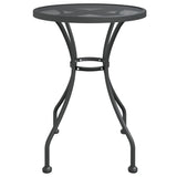 vidaXL Tuintafel Ø60x72 cm metaalgaas antracietkleurig