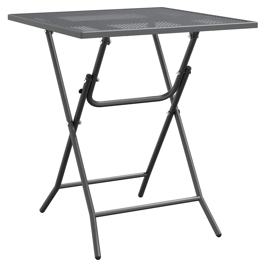 vidaXL Garden Table 60x60x72 cm Mesh Anthracite