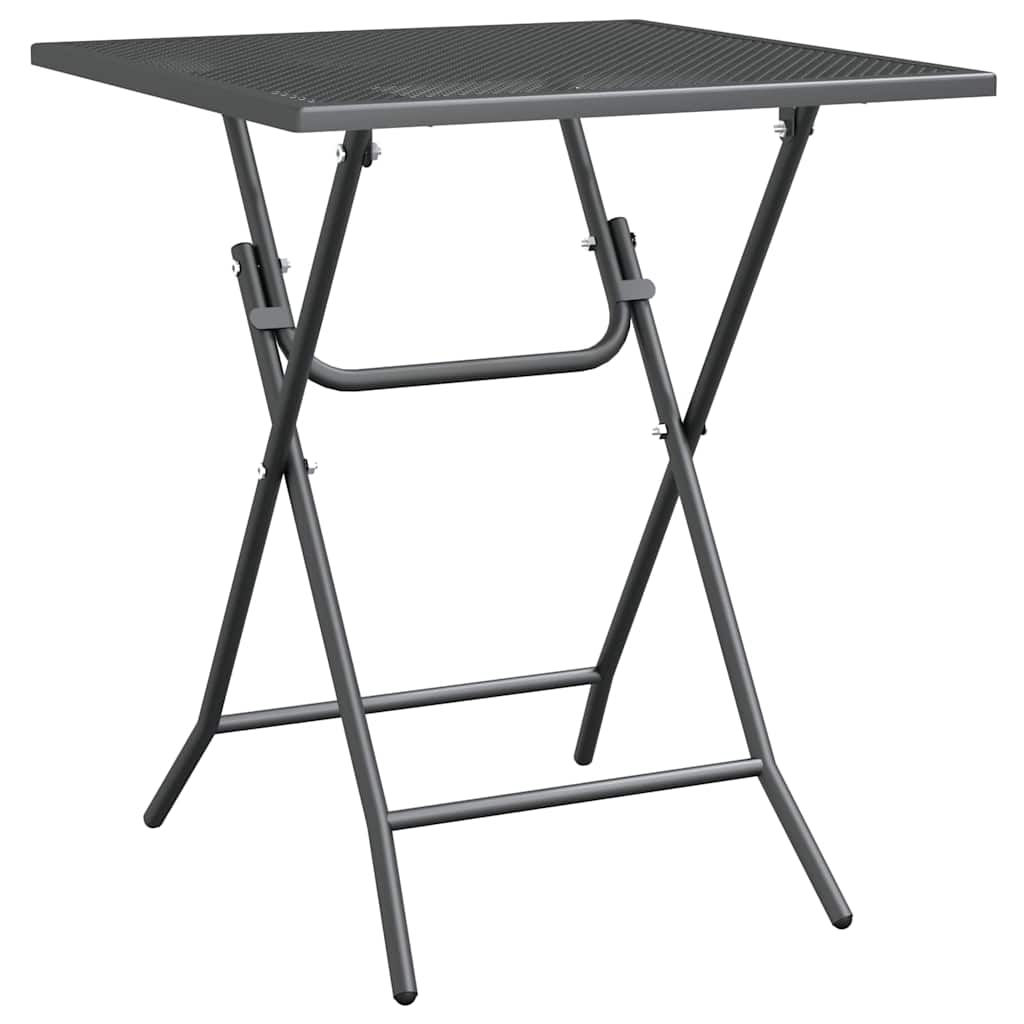 vidaXL Garden Table 60x60x72 cm Mesh Anthracite