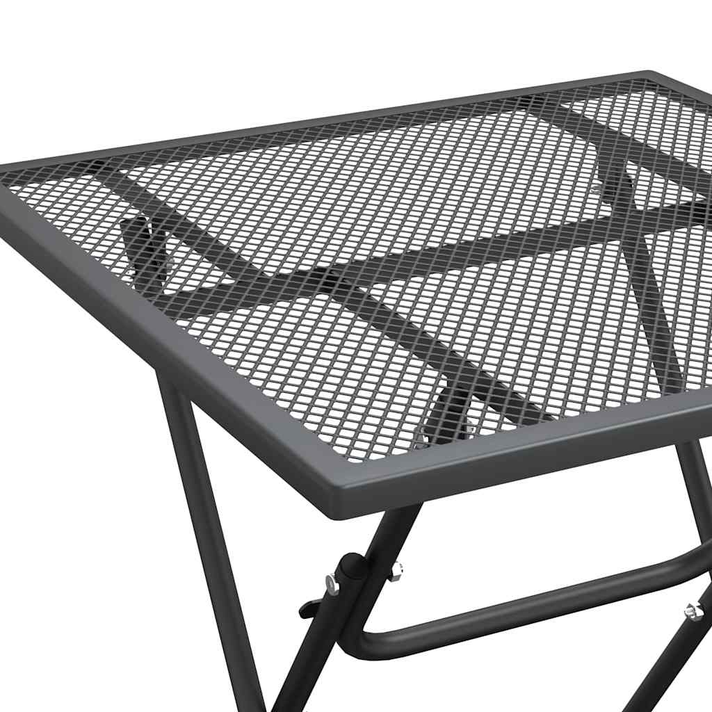 vidaXL Garden Table 60x60x72 cm Mesh Anthracite