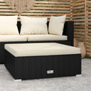 vidaXL Meuble de rangement avec coussin 70x70x30 cm poly rotin noir