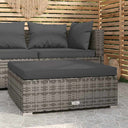 vidaXL Meuble de rangement avec coussin 70x70x30 cm poly rotin noir