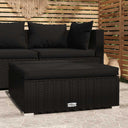 vidaXL Meuble de rangement avec coussin 70x70x30 cm poly rotin noir