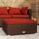 vidaXL Meuble de rangement avec coussin 70x70x30 cm poly rotin noir