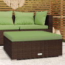 vidaXL Meuble de rangement avec coussin 70x70x30 cm poly rotin noir
