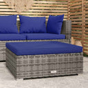 vidaXL Meuble de rangement avec coussin 70x70x30 cm poly rotin noir