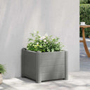 vidaXL Bac à plantes en bois 43x43x35 cm PP blanc
