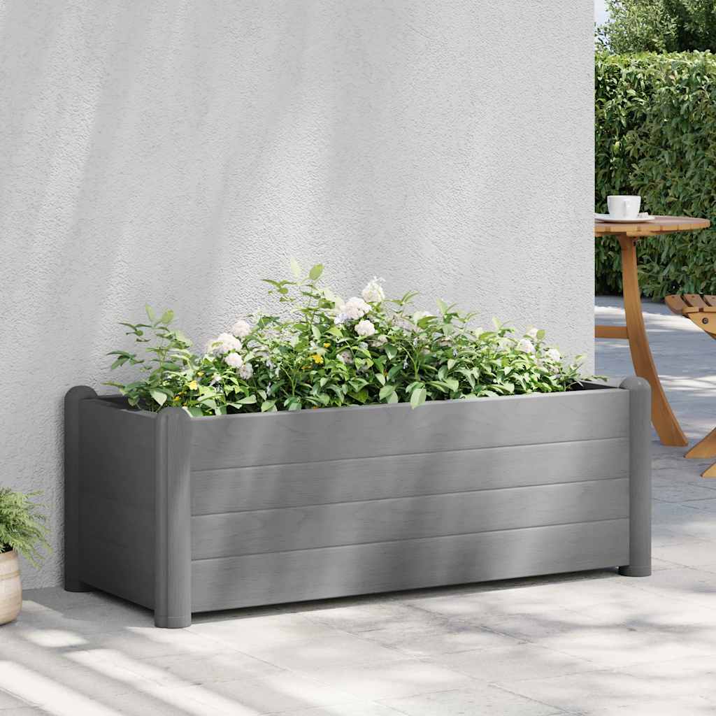 vidaXL Plantenbak verhoogd 43x43x35 cm PP wit