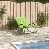 vidaXL Sun Lounger Steel and Textilene Black