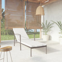 vidaXL Lit avec coussin en poly rotin marron