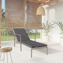 vidaXL Lit avec coussin en poly rotin marron