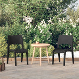 vidaXL Garden Chairs 2 pcs polypropylene anthracite