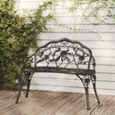 vidaXL Banque de jardin 100 cm en aluminium noir
