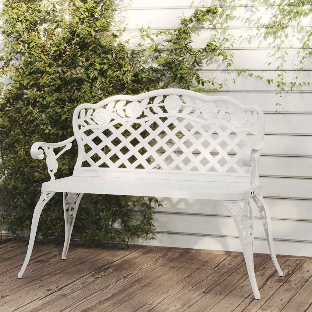 vidaXL Tuinbank 108 cm gietaluminium groen