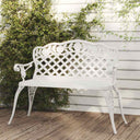 vidaXL Tuinbank 108 cm gietaluminium groen